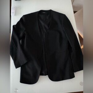 Theory Black Open-Front Blazer